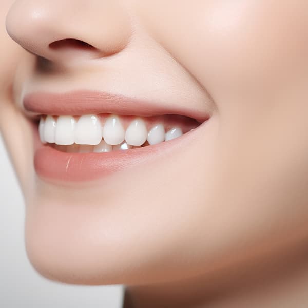 牙齒亮白效果提升，女性自信微笑情境